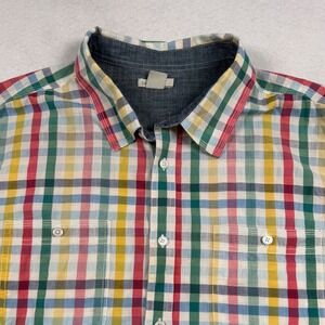 Carbon2Cobalt Button Up Shirt Mens XXL‎ Multicolor Plaid Cotton Long Sleeve
